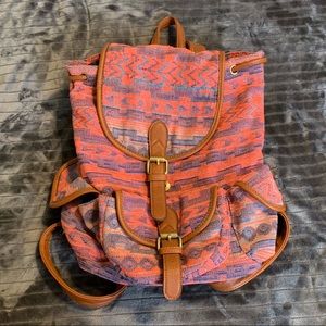 Aztec print backpack